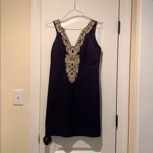Lilly Pulitzer navy cocktail dress
